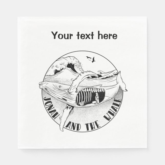 Jonah och val pappersservett (Framsidan)