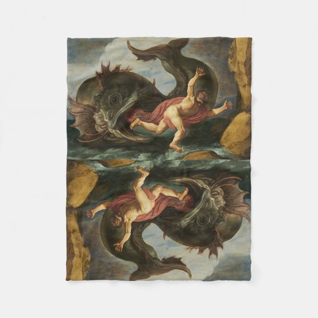 "Jonah och Whale"-filt Fleecefilt (Framsidan)