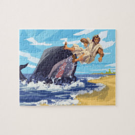 Jonah och Whale Puzzle, Childrens Puzzle Pussel