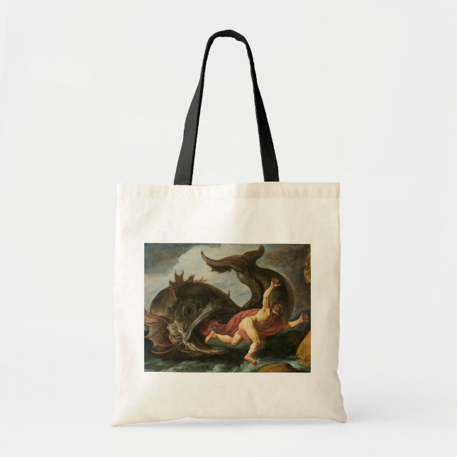 "Jonah och Whale" tote bags Tygkasse (Framsidan)