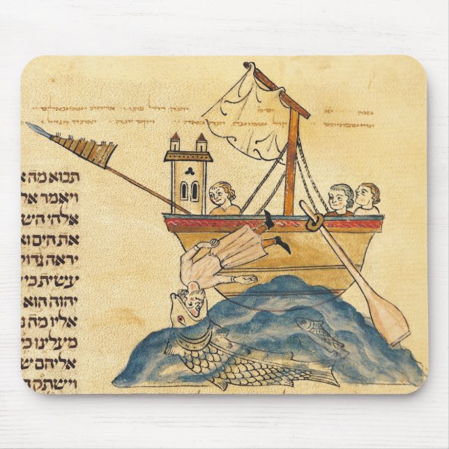 Jonah som ätas av val musmatta (Framsidan)