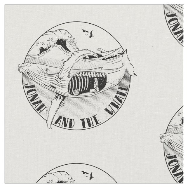 Jonah under tiden bibelkonst tyg (Närbild)