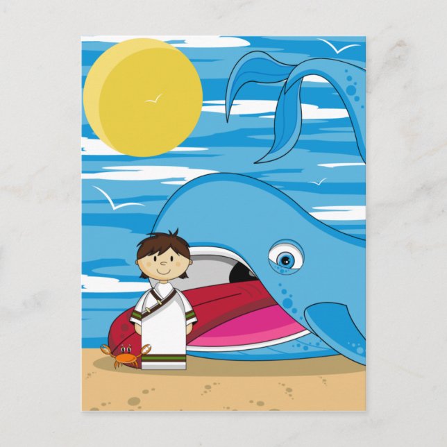 Jonah & Whale Postcard Vykort (Framsida)