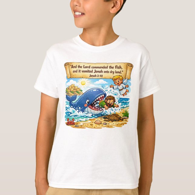 Jonas 2:10 t shirt (Framsida)