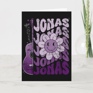 Jonas Förnamn Jag älskar Jonas Tjej Groovy 80-tals Kort