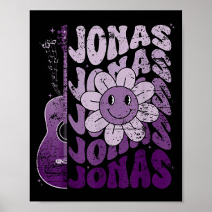 Jonas Förnamn Jag älskar Jonas Tjej Groovy 80-tals Poster