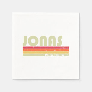 JONAS Gift Namn Personlig Funny Retro Vintage B Pappersservett
