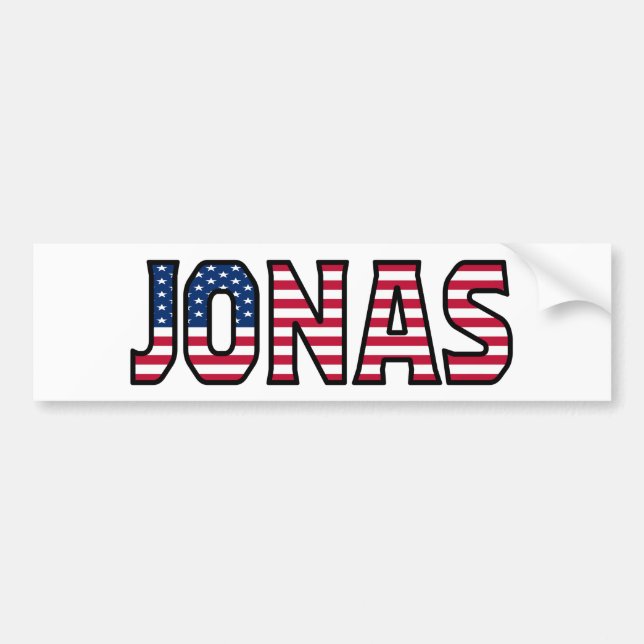 Jonas Name Vorname USA Aufkleber Sticker Auto Bildekal (Framsidan)