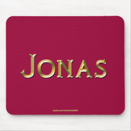 JONAS Namn-Branded Personlig Gift Mousepad Musmatta