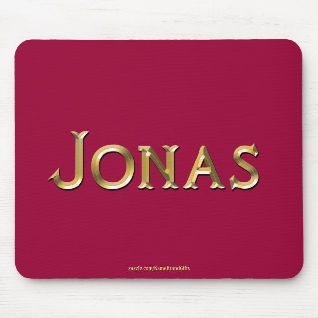 JONAS Namn-Branded Personlig Gift Mousepad Musmatta (Framsidan)