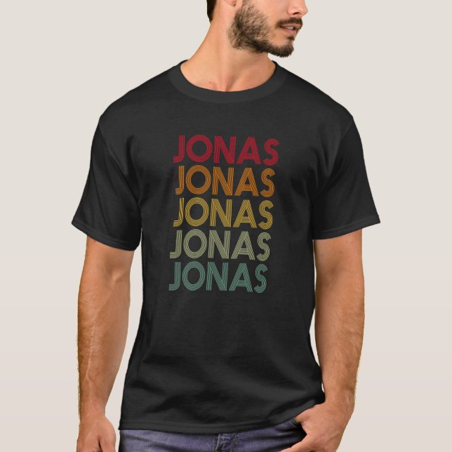 Jonas Retro Namn Humor Nickname T Shirt (Framsida)