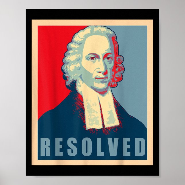 Jonathan Edwards Resolved Calvinist Reformed  Poster (Framsidan)