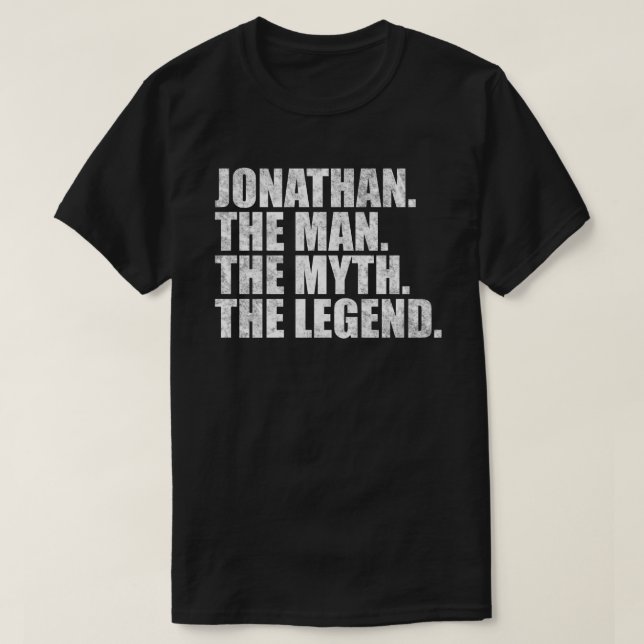 Jonathan namn,Jonathan Mannen Myten Legenden T Shirt (Design framsida)