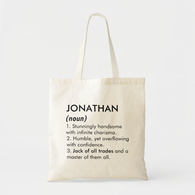 Jonathan namn, Redigerbart namn, Anpassat namn Tygkasse (Framsidan)