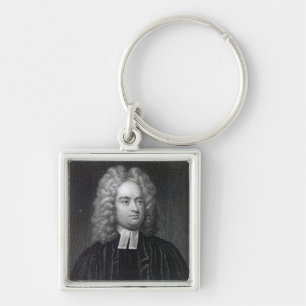 Jonathan Swift Fyrkantig Silverfärgad Nyckelring