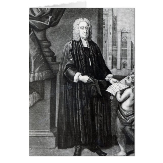 Jonathan Swift, graverad av Andrew Miller, 1743 Hälsningskort (Framsidan)