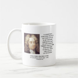 Jonathan Swift i stora partier av Odious ohyrajord Kaffemugg