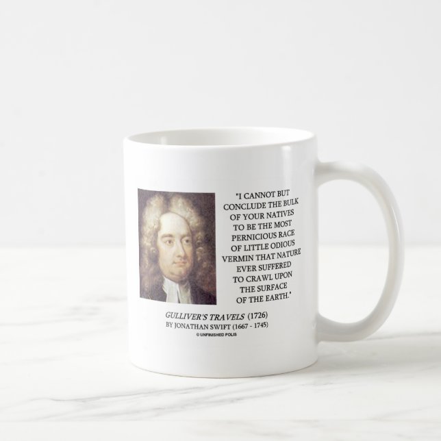 Jonathan Swift i stora partier av Odious ohyrajord Kaffemugg (Höger)