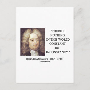 Jonathan Swift Ingenting konstant, men obestånd Vykort