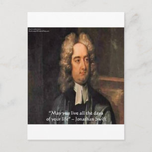 Jonathan Swift Levande Liv Humor Citat Vykort
