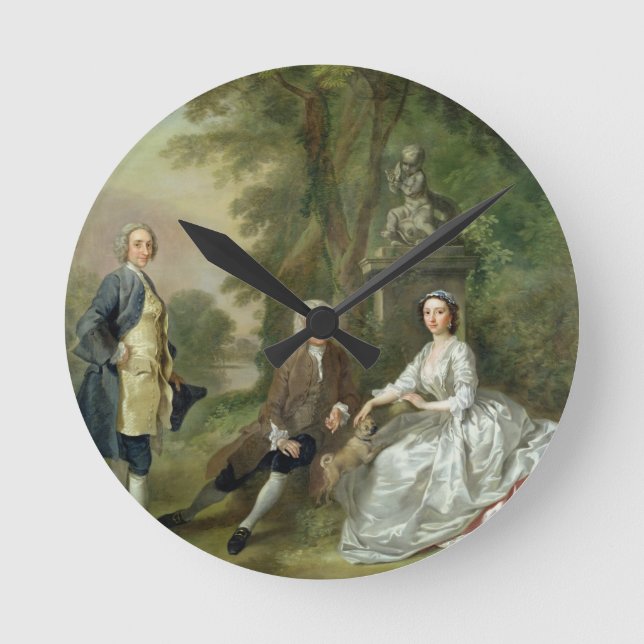 Jonathan Tyers (d.1767) och hans dotter, Elizabeth Rund Klocka (Framsida)
