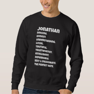 Jonathanperfekta dejtkvaliteter Sarksatisk talesät Lång Ärmad Tröja