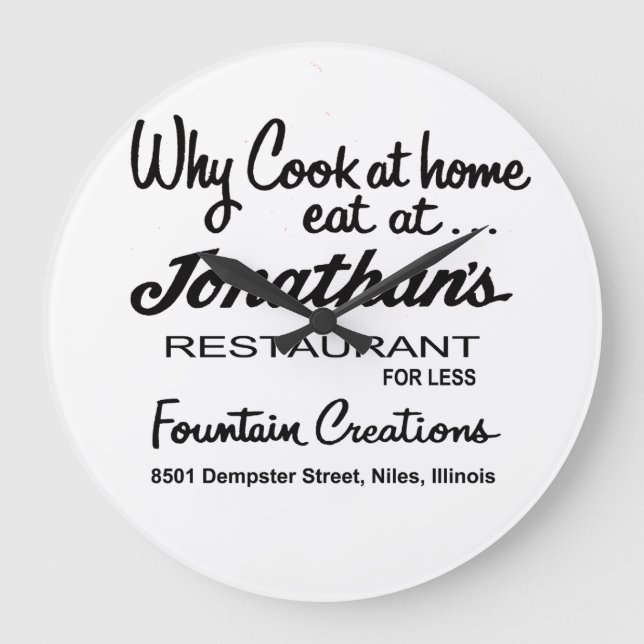 Jonathan's Restaurant, Niles, IL Stor Klocka (Framsida)
