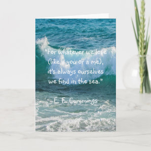 Jonation Sea Wave Nautical, t.ex. Cummings Quote Kort