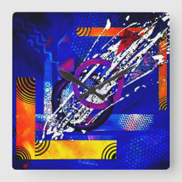 JONCTION de Christèle Chabrette Fyrkantig Klocka