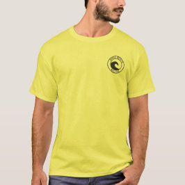 Jones Beach Black Ocean Wave Circle Design T Shirt