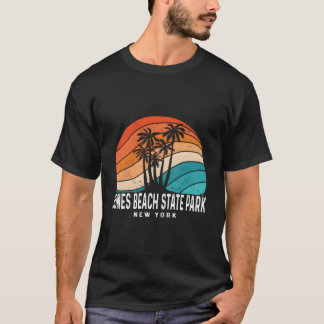 Jones Beach State Park New York Handflatan Träd Be T Shirt