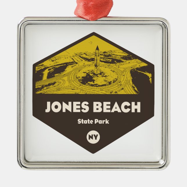 Jones Beach State Park New York Julgransprydnad Metall (Framsidan)