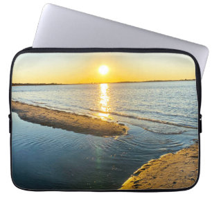 Jones Beach Sunset Beach NY Tryck på laptopsleeve Laptop Fodral