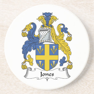 Jones familjvapensköld underlägg sandsten