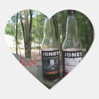 jones soda kärlek hjärtformat klistermärke