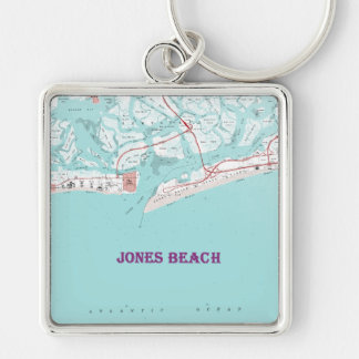 Jones strand New York Fyrkantig Silverfärgad Nyckelring