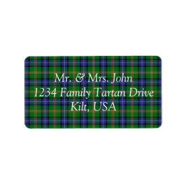 Jones Tartan Label Adressetikett
