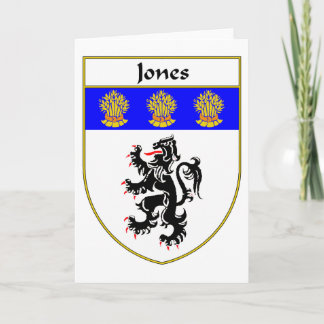 Jones vapensköld-/familjvapensköld (Wales) Helgkort