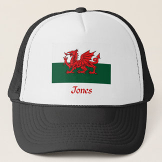 Jones walesisk flagga truckerkeps
