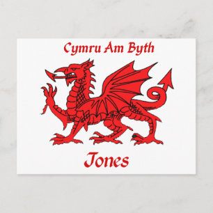 Jones Welsh Dragon Vykort