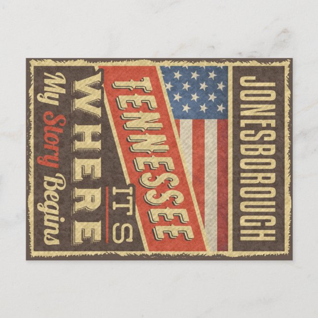 Jonesborough Tennessee Vykort (Framsida)