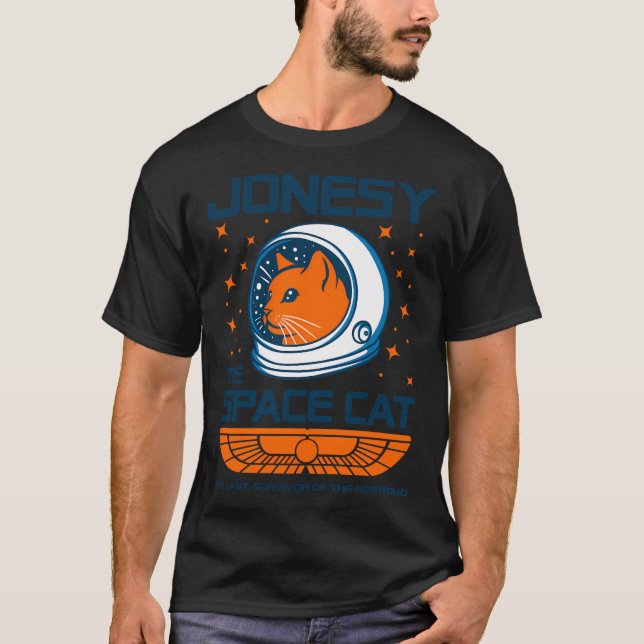 Jonesy: The Space Cat - den siste överlevande medl T Shirt (Framsida)