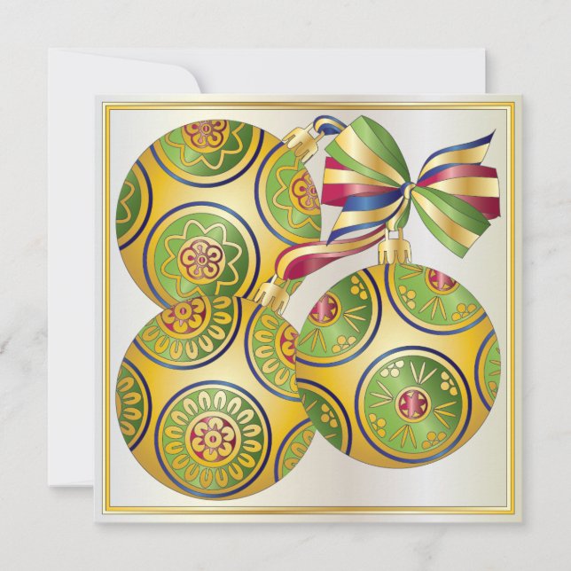 Jongg-julinbjudan/kort för prydnadsföremål inbjudningar (Framsida)