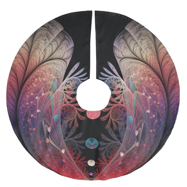 Jonglage Abstrakt Modern Fantasy Fractal Art Julgransmatta Borstad Polyester (Framsidan)