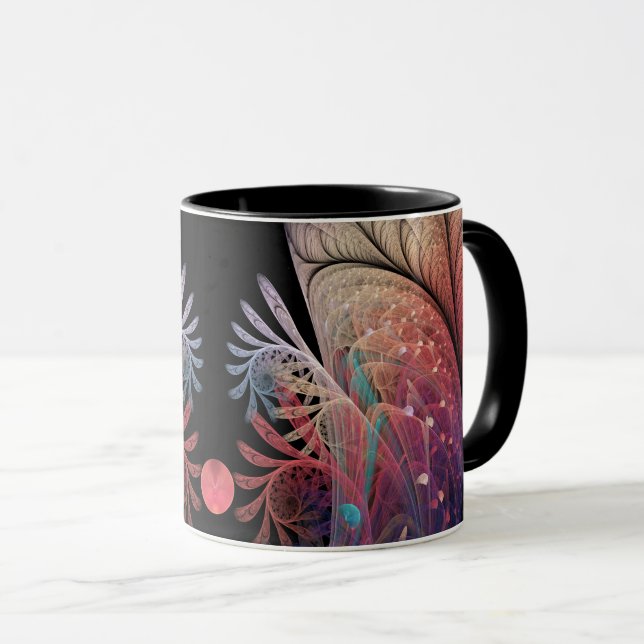 Jonglage Abstrakt Modern Fantasy Fractal Art Mugg (Framsida höger)