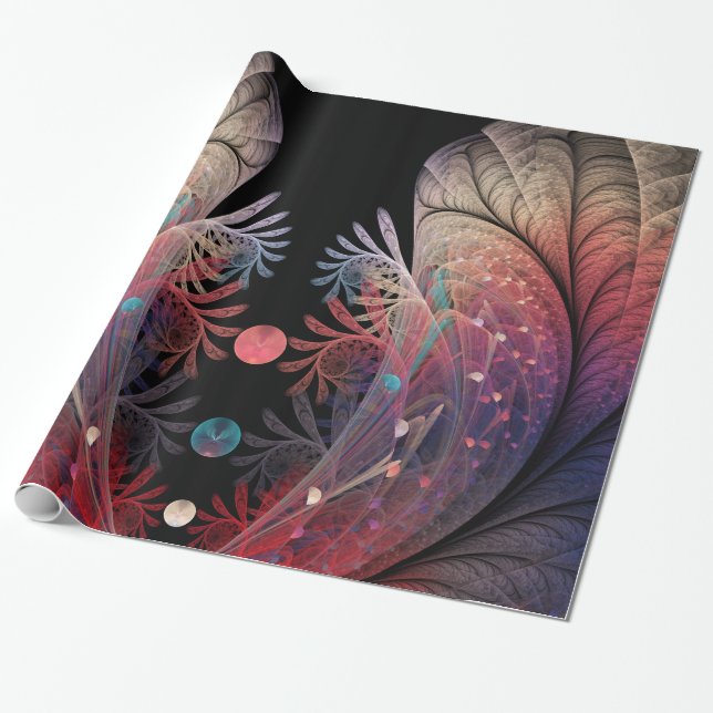 Jonglage Abstrakt Modern Fantasy Fractal Art Presentpapper (Utrullad)