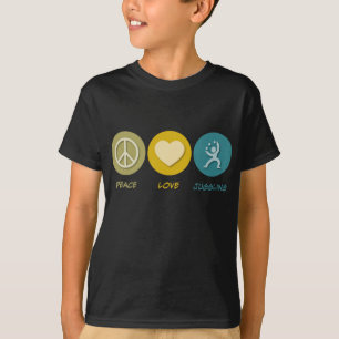 Jonglera för fredkärlek tee shirt