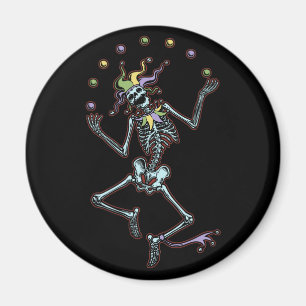 Jonglera gyckelmakareskelett magnet