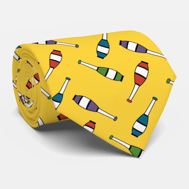 Jonglera klubbdugggult slips (Rullad)