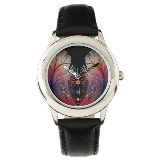 Jonglering Abstrakt Modern Fantasy Fraktal Konst Armbandsur (Framsida)